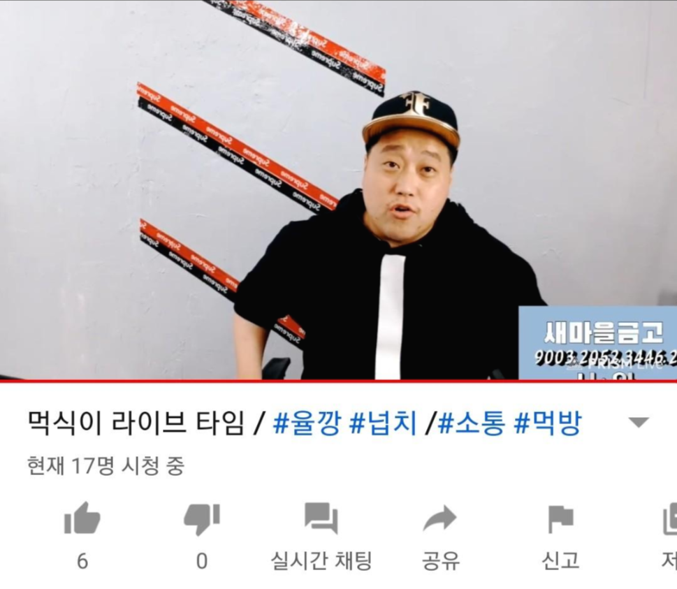  허세스코 게스트였던 먹식이 유튜브