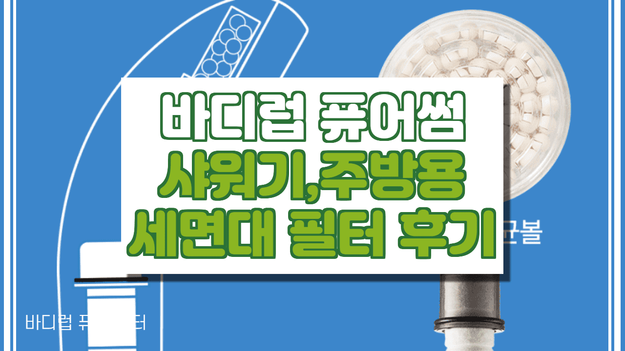  바디럽 퓨어썸 샤워기/주방용/세면대 필터 후기