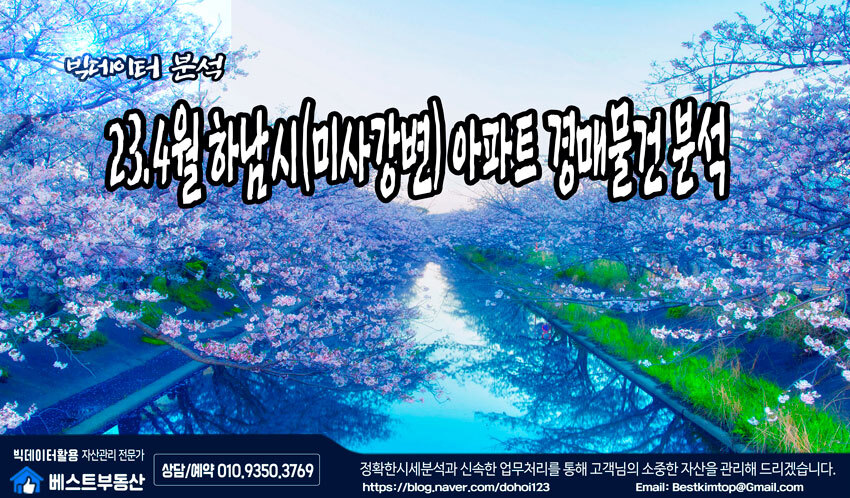  23.4월 하남시(미사강변) 아파트 경매물건 분석 !!!