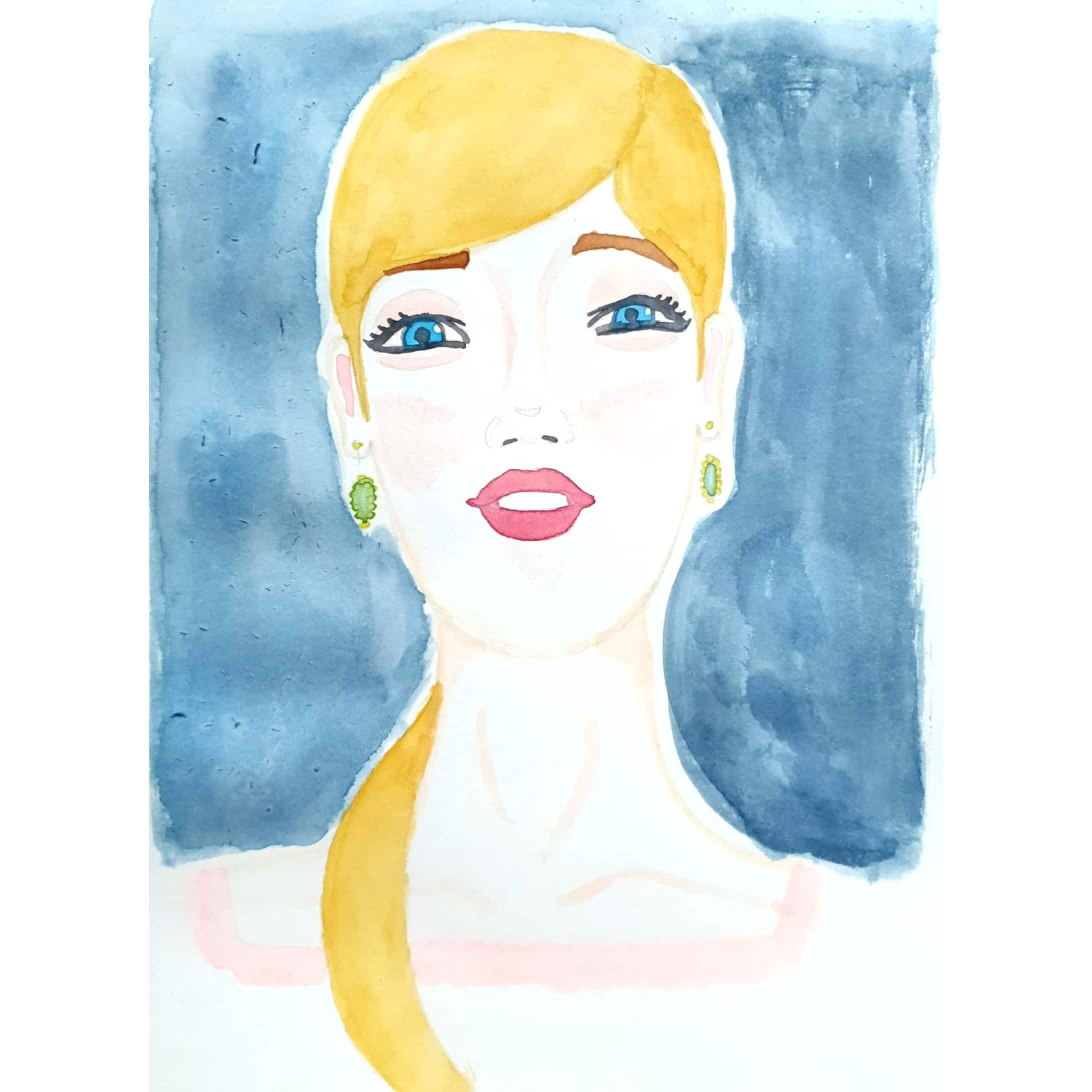  Shy 부끄러움 / 일러스트 그림 드로잉 / 인물화 그리기