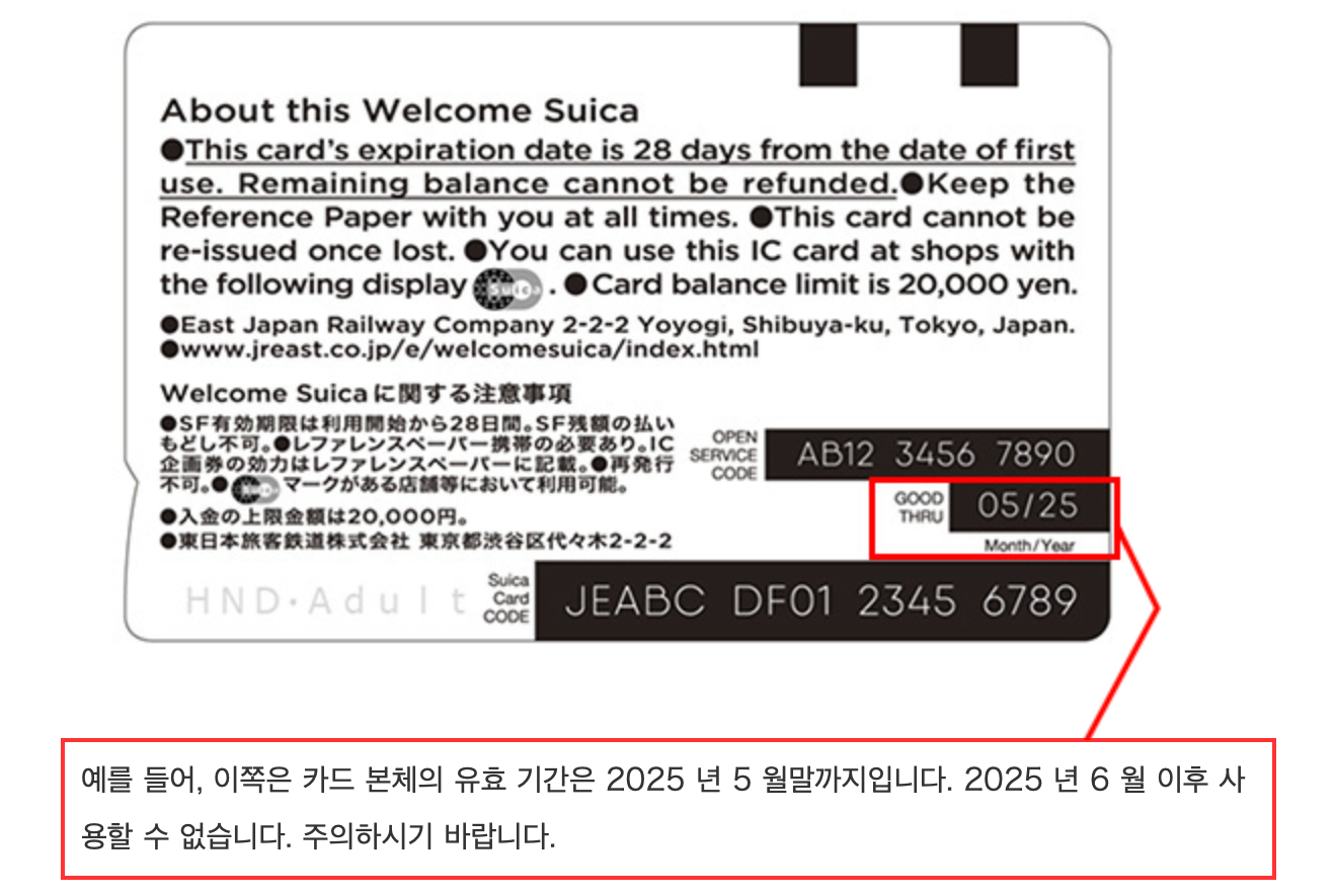 웰컴스이카 카드유효기간