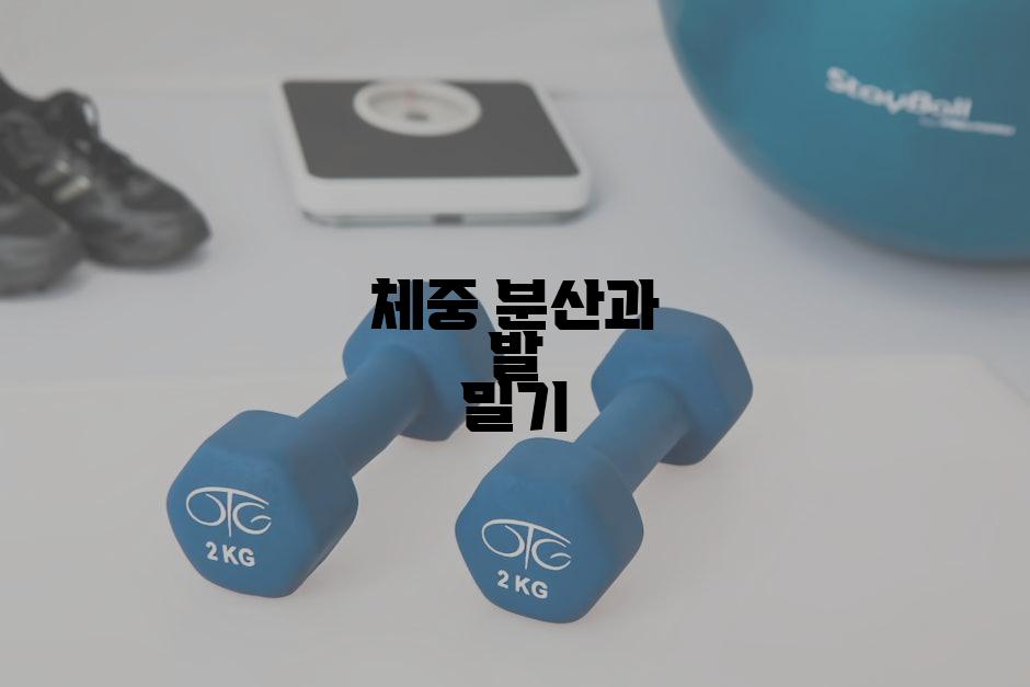 체중 분산과 발 밀기