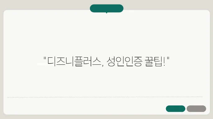 디즈니플러스 성인 인증 절차
