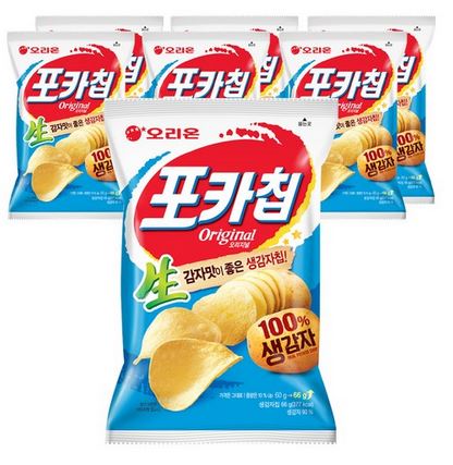  오리온 포카칩 오리지널 66g 7개 생감자 맛있어요
