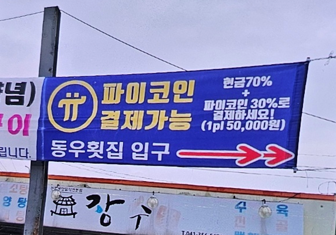 일부 상점이나 플랫폼에서 파이 코인 결제