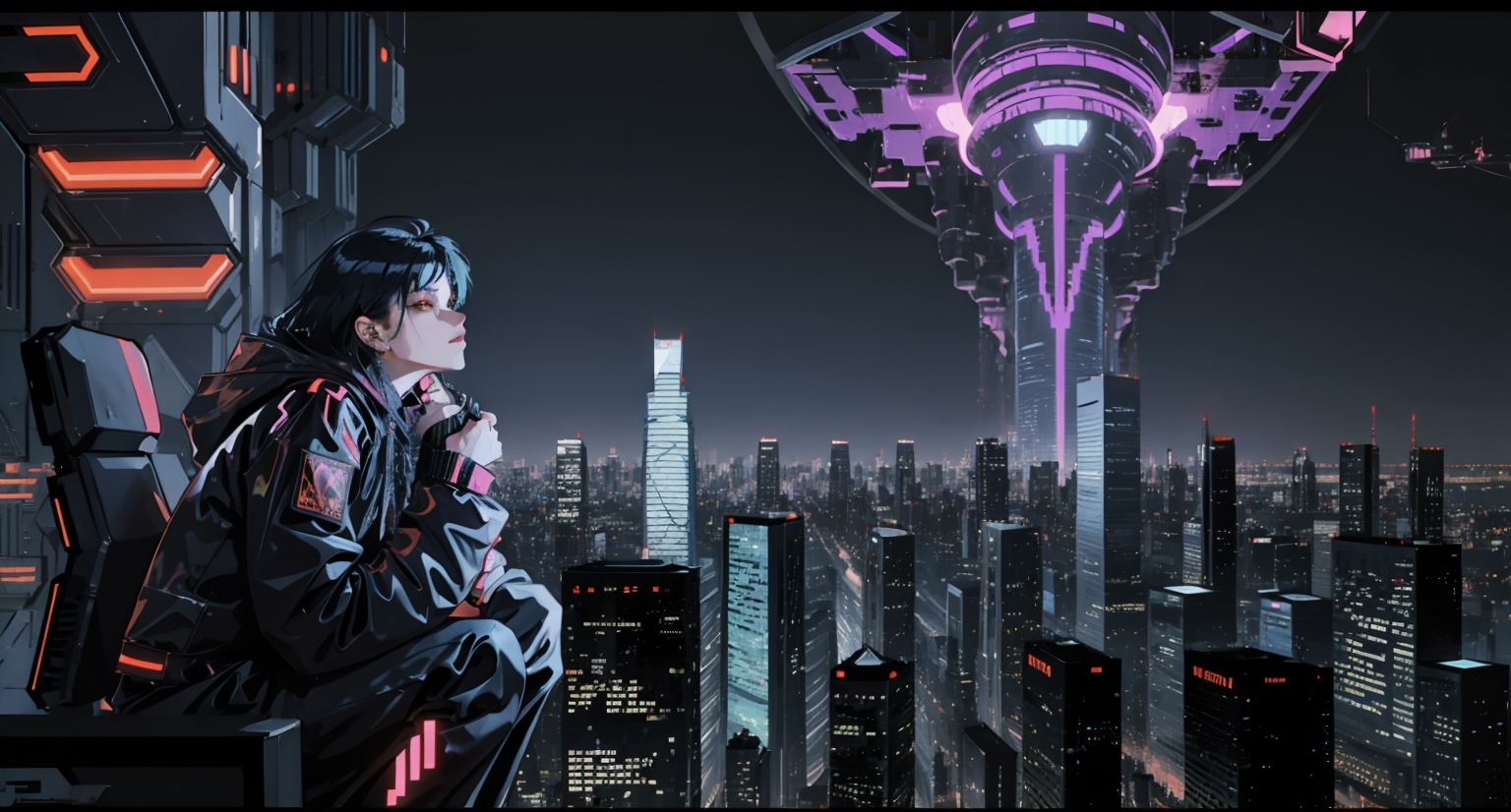 Cyberpunk, fantasy, futuristic wallpaper