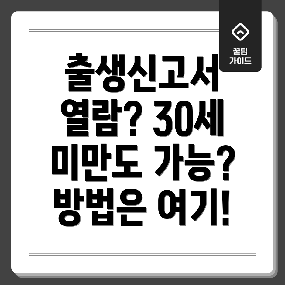 출생신고서 열람