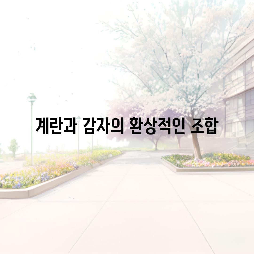 계란과 감자의 환상적인 조합!