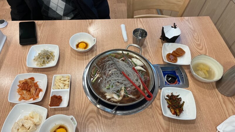 수복식당 소불고기 전골 메뉴