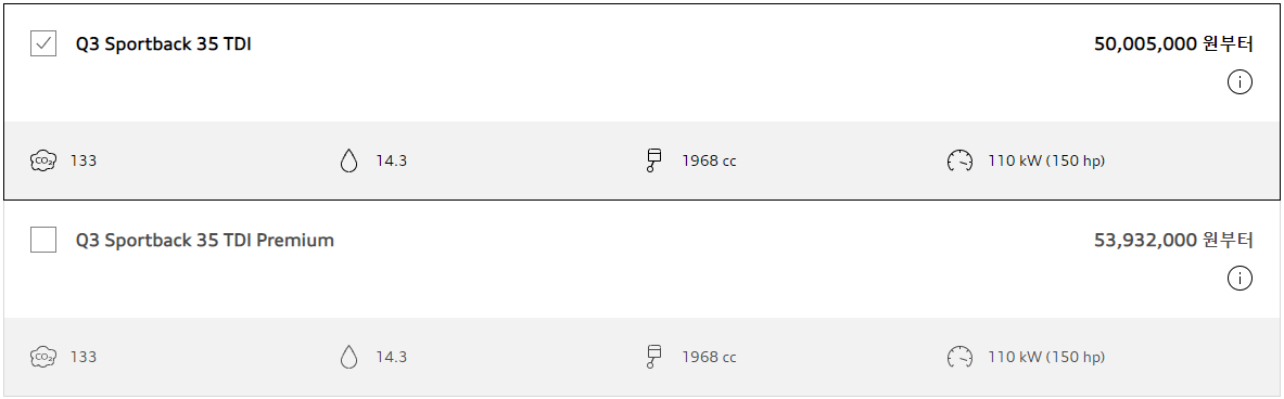 아우디 Q3 가격표
