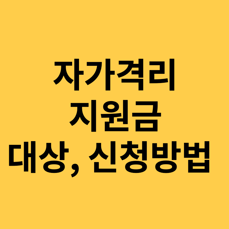 자가격리 지원금