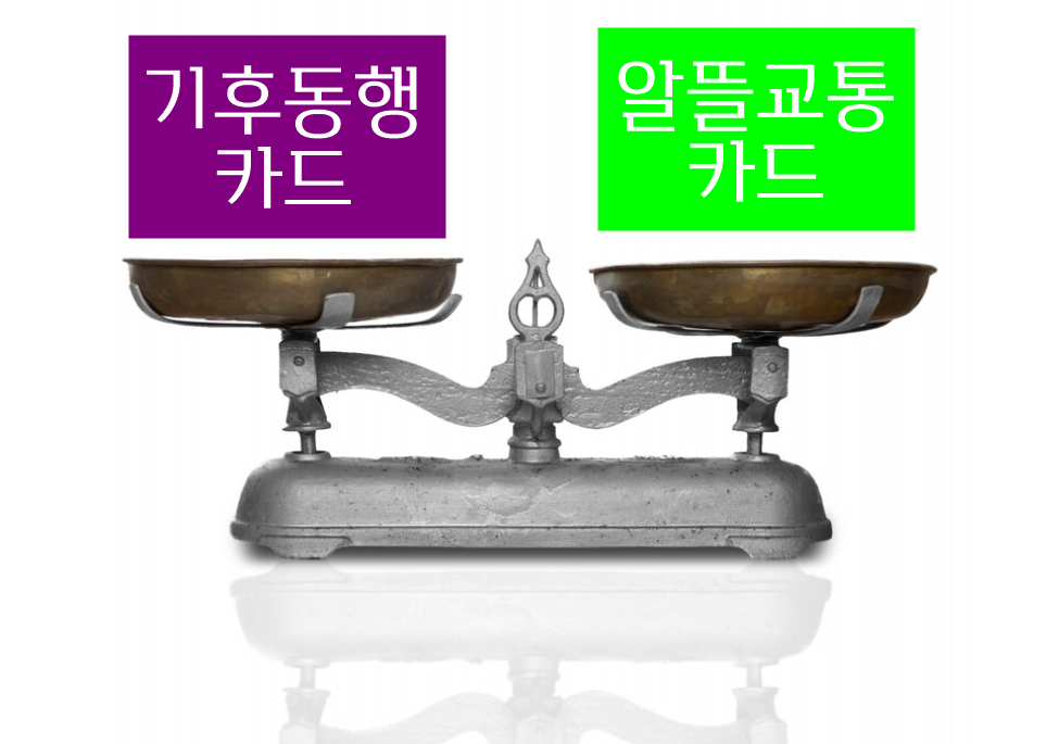 기후동행카드 VS 알뜰교통카드 비교