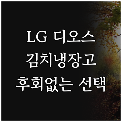 LG DIOS 오브제컬렉션 김치냉장고