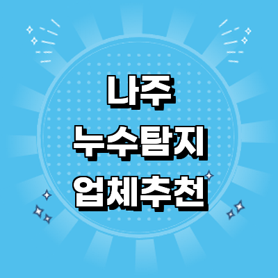 나주시 누수탐지