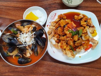 해물짬뽕 쟁반짜장 꼬막탕수육