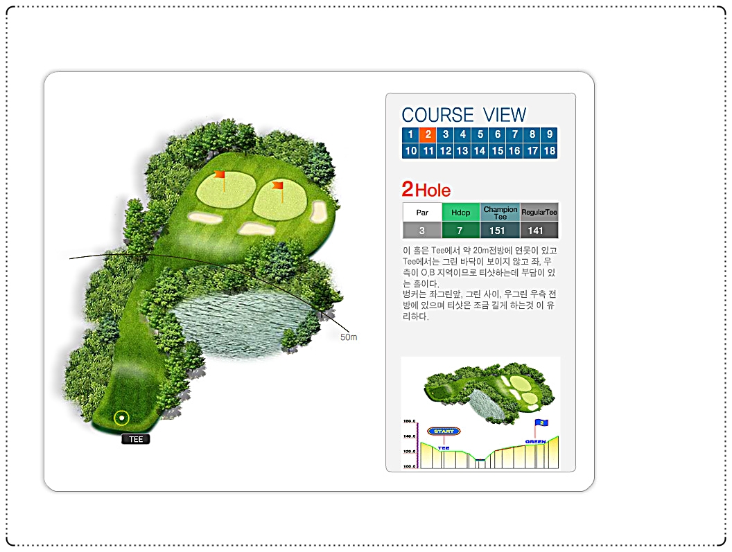 부산cc 골프 코스 2번 홀