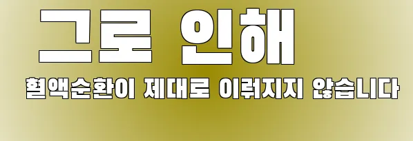  그로 인해 혈액순환이 제대로 이뤄지지 않습니다