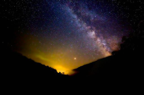 오로라 밤하늘 풍경