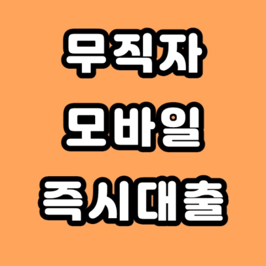 무직자 모바일 즉시대출