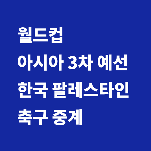 월드컵 아시아 3차 예선