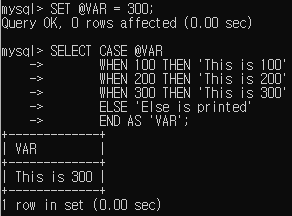  MySQL) IF, IFNULL, NULLIF, CASE ~ WHEN ~ END
