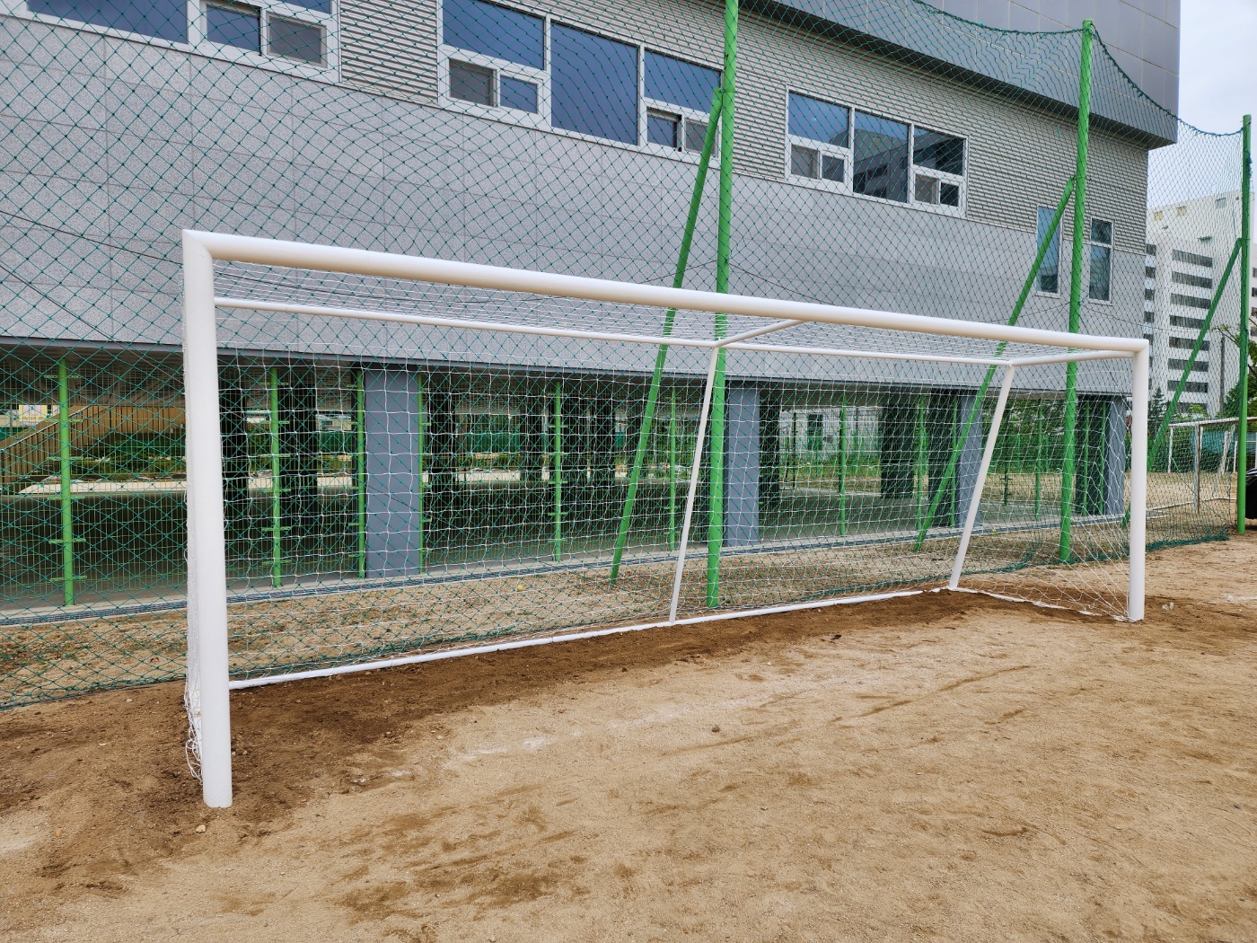  [날개스포츠] 군포금정중학교 축구골대 도색, 축구골대 페인트 작업