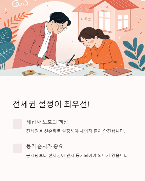전세권 설정이 최우선