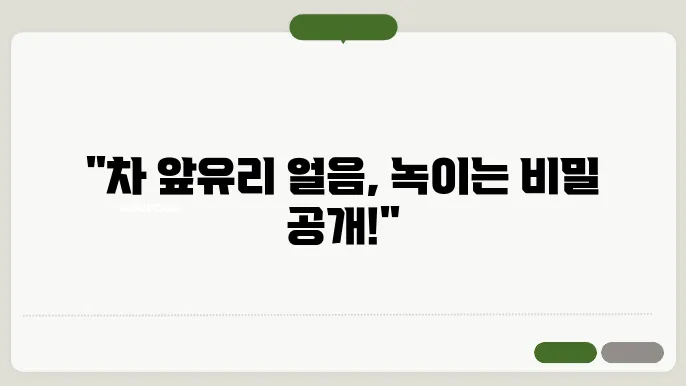 차 앞유리 얼음