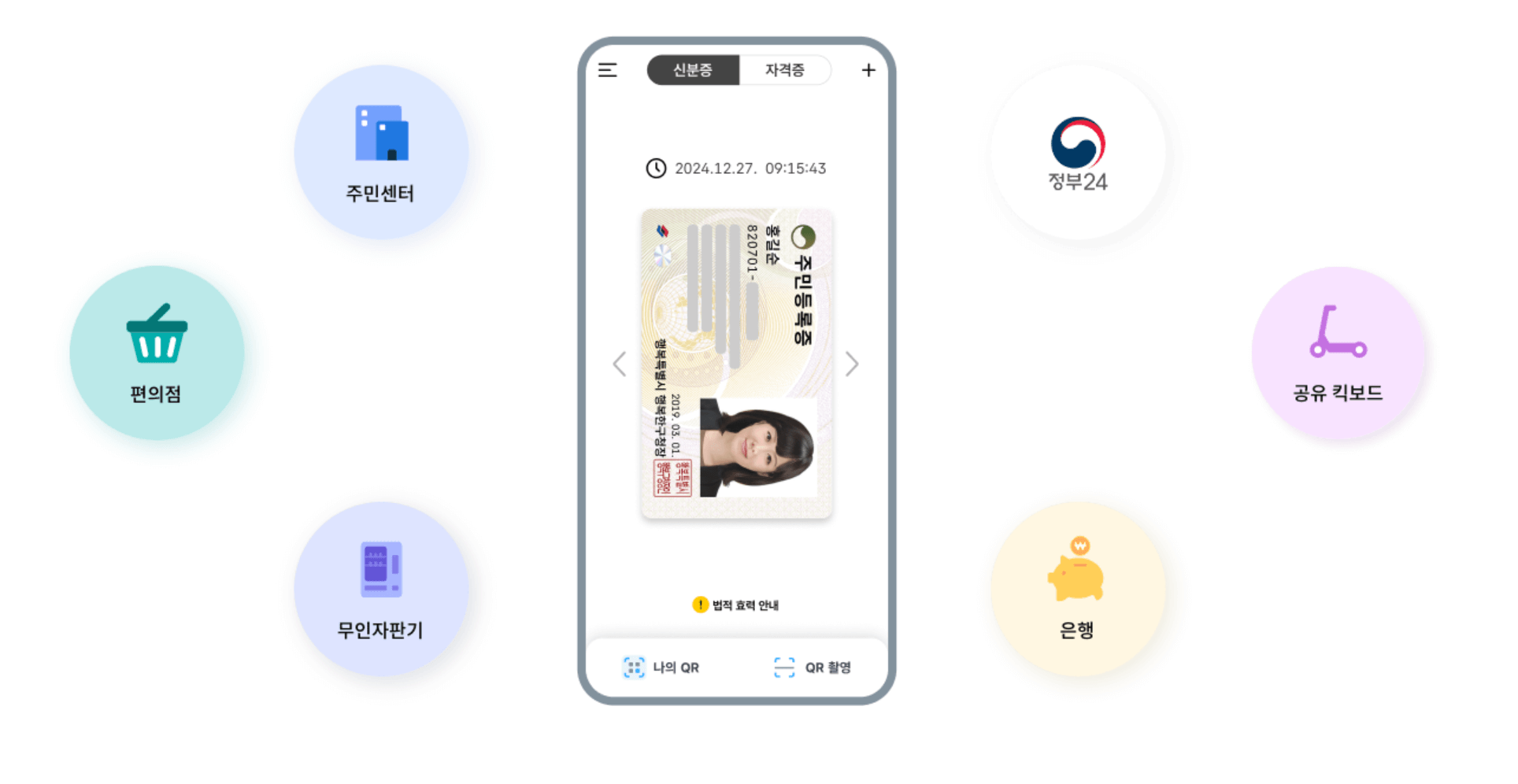 모바일 등록증 사용처