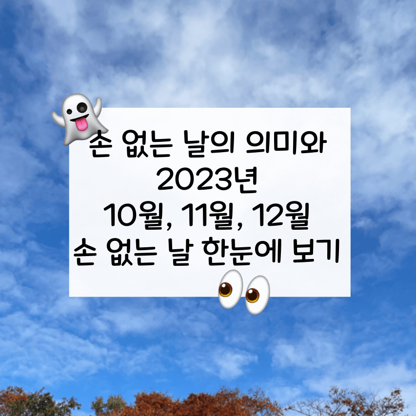 2023년손없는날