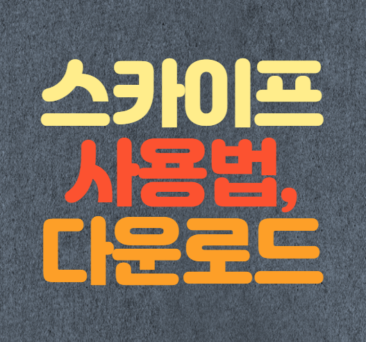  스카이프 사용법