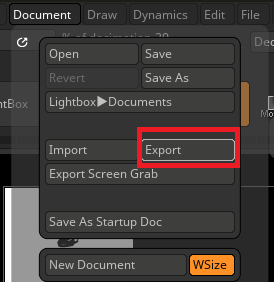 지브러쉬 이미지 추출하기