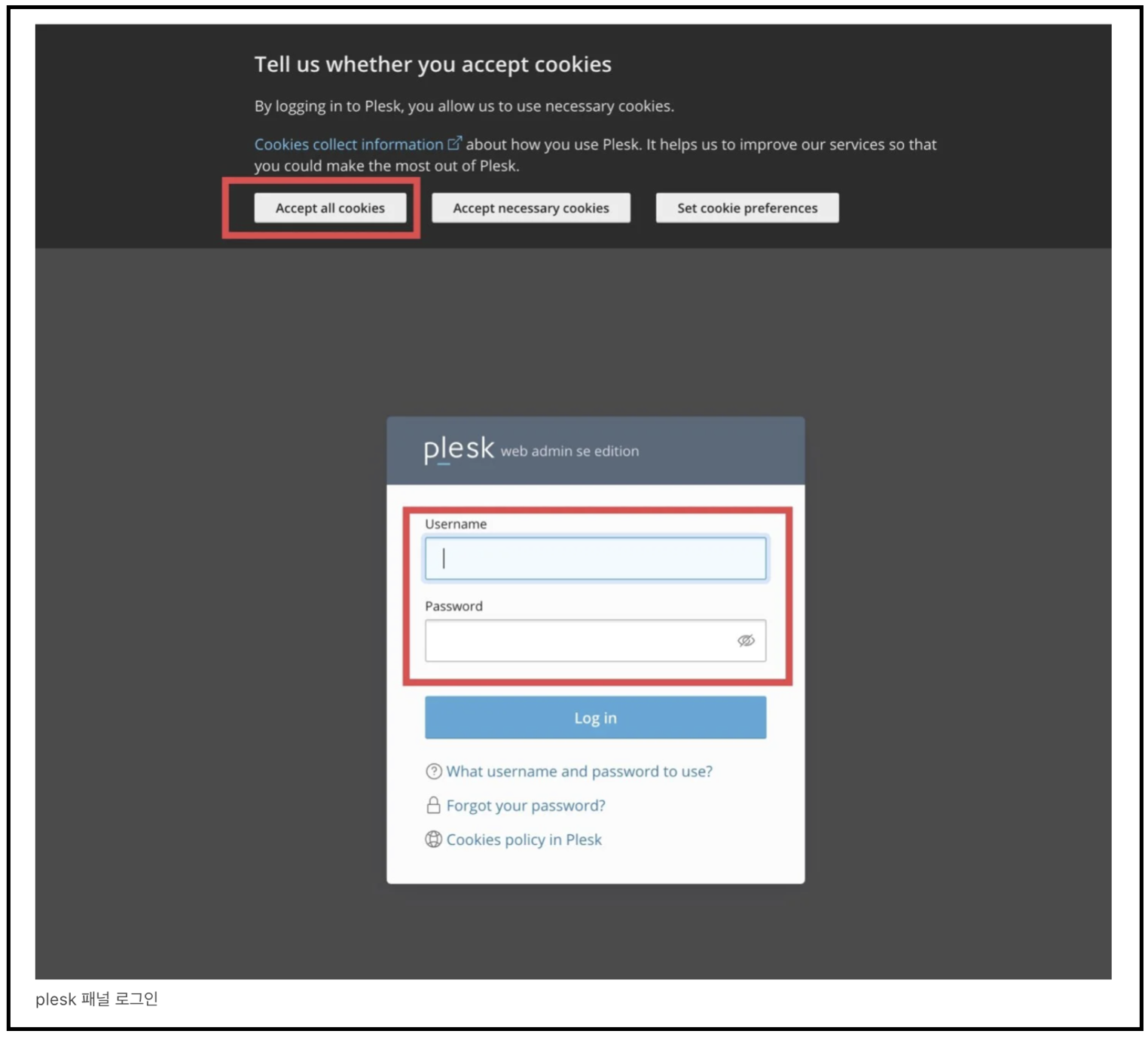 플레스크 패널 로그인