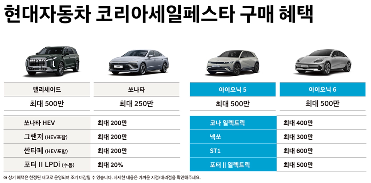 코리아 세일 페스타 자동차 