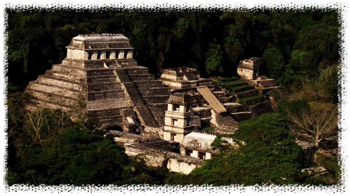 Palenque 사원의 항공 사진을 보려면 위의 재생 버튼을 클릭하세요.