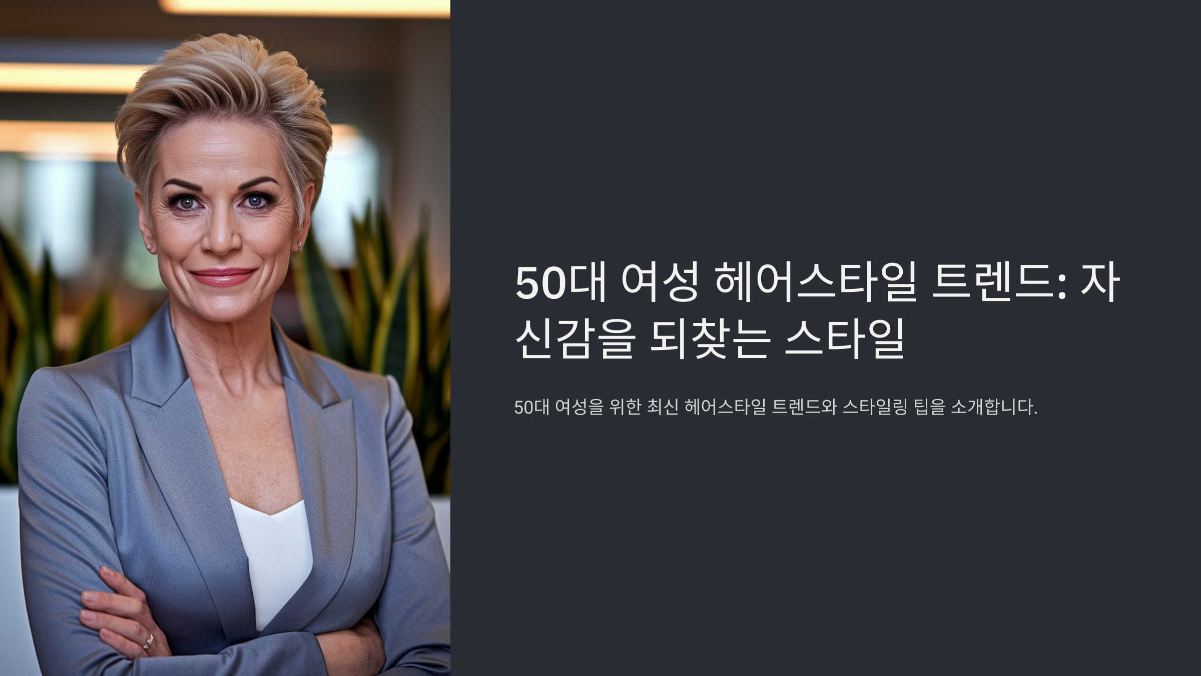 50대 중년 여성 헤어스타일