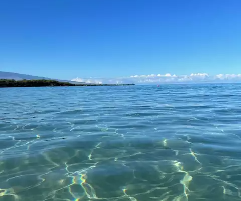 하푸나 비치 바닷물
