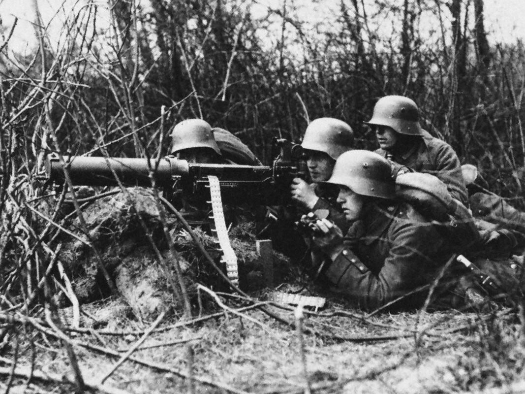 제1차 세계대전 독일군 기관총 사진