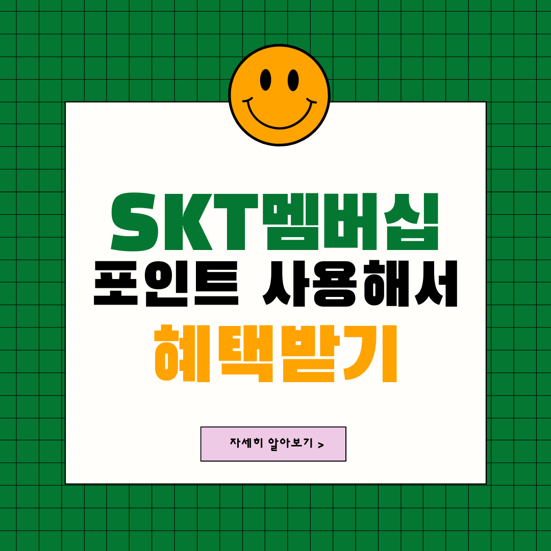  SKT 멤버십 포인트 어디에 쓸까? 한도없는 SKT 멤버십 포인트 지혜롭게 활용하자!