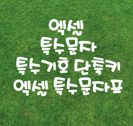 엑셀특수문자단축키