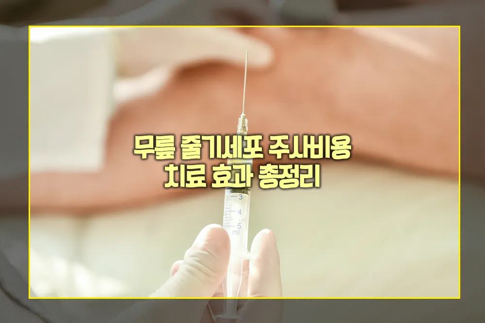 무릎 줄기세포 주사비용 치료효과