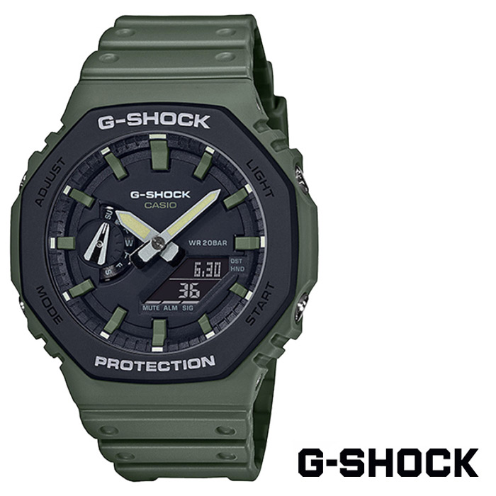  [G-SHOCK] 지샥 GA-2110SU-3A 지얄오크 카본코어가드 밀리터리 우레탄 손목시계