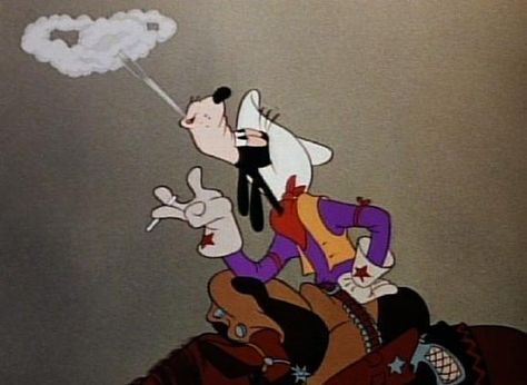 디즈니-캐릭터-구피-담배-피우고-있는-사진