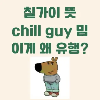 chill 뜻 차갑다 칠 가이 칠 사용법_9