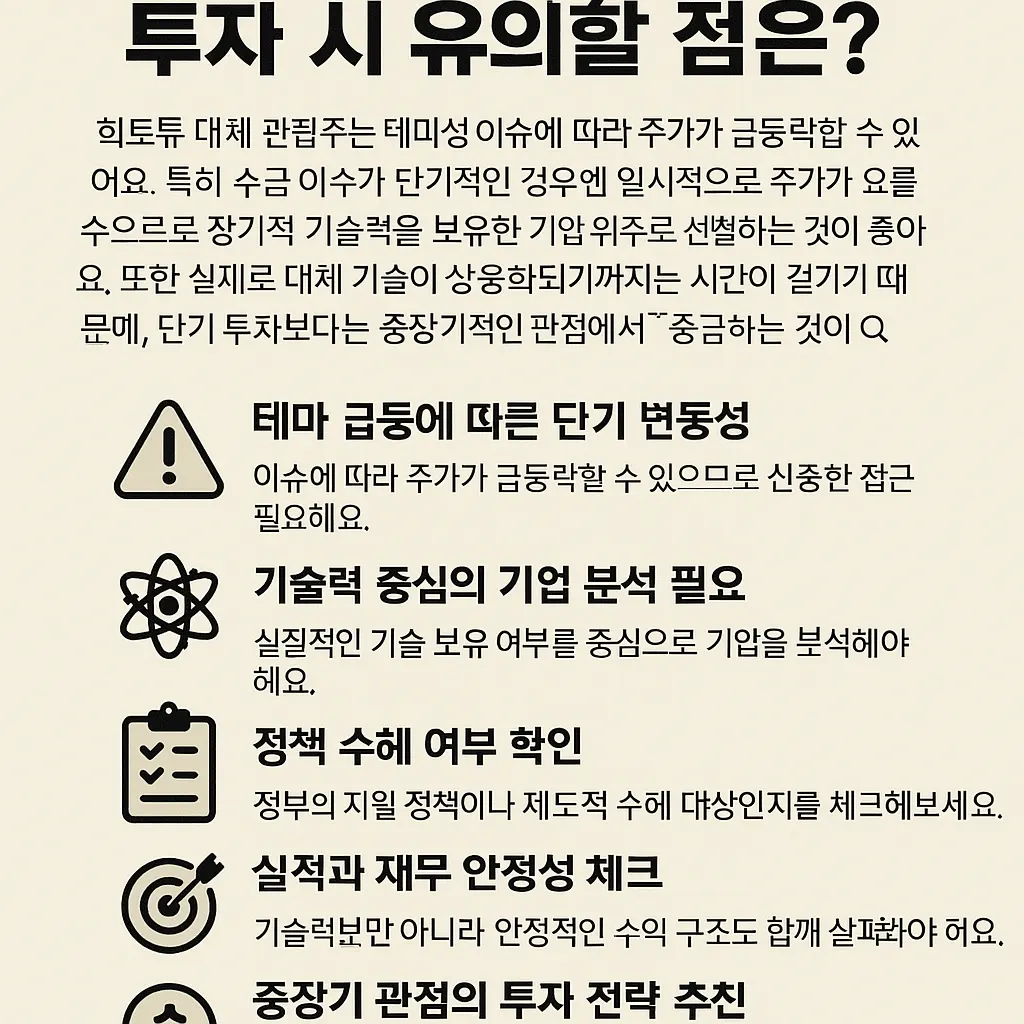 투자 시 유의할 점