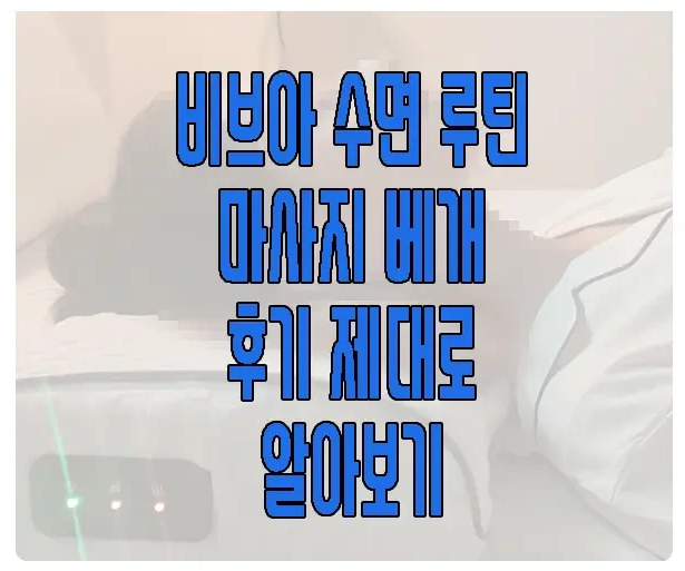 비브아 수면루틴 마사지 베개에 관한 글 보러 가기 링크 사진