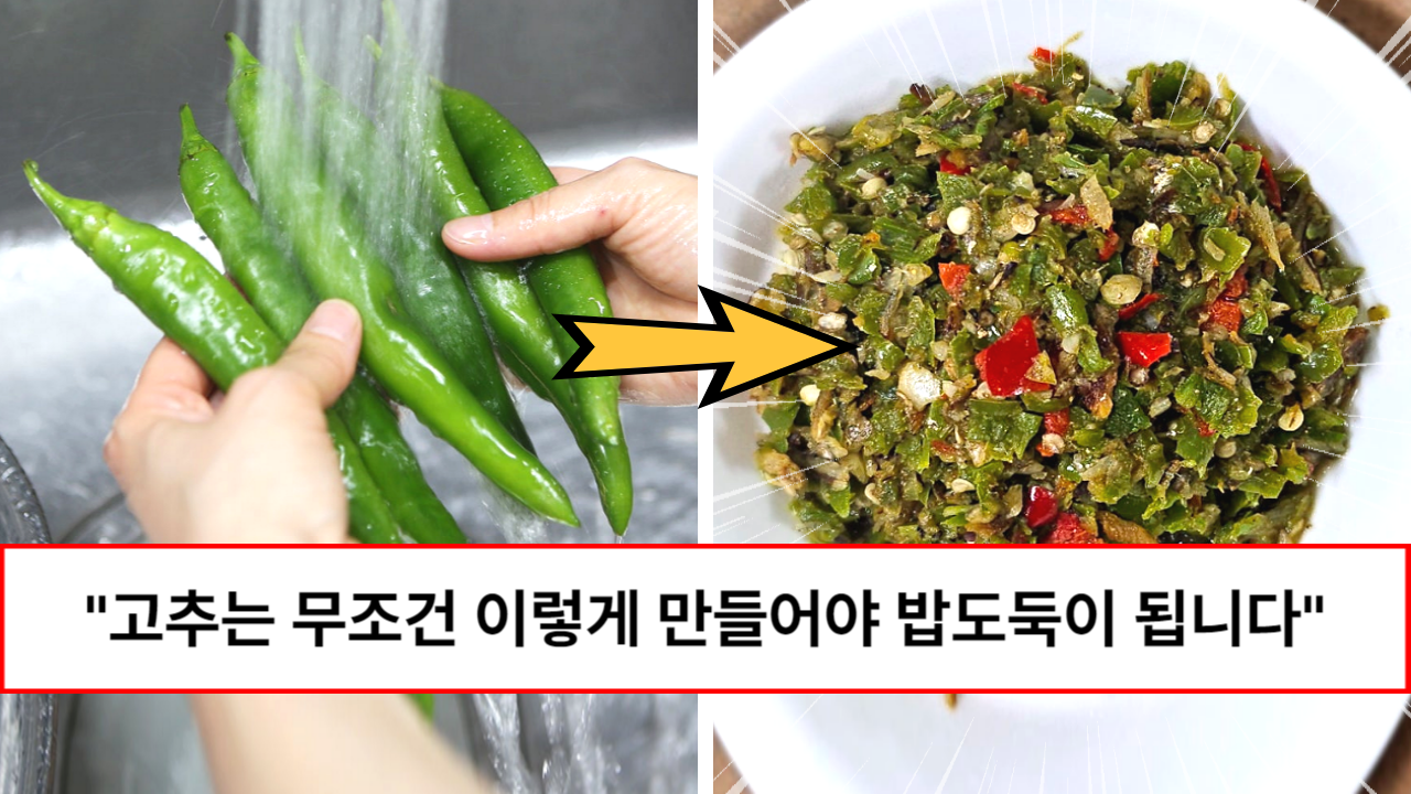 “집나간 입맛도 돌아옵니다” 영양사 아내가 최고 밥도둑으로 인정한 고추다대기 레시피