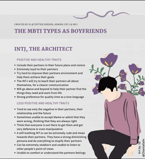  재미로 보는 MBTI - 성격유형별 남자친구 특성,INTJ
