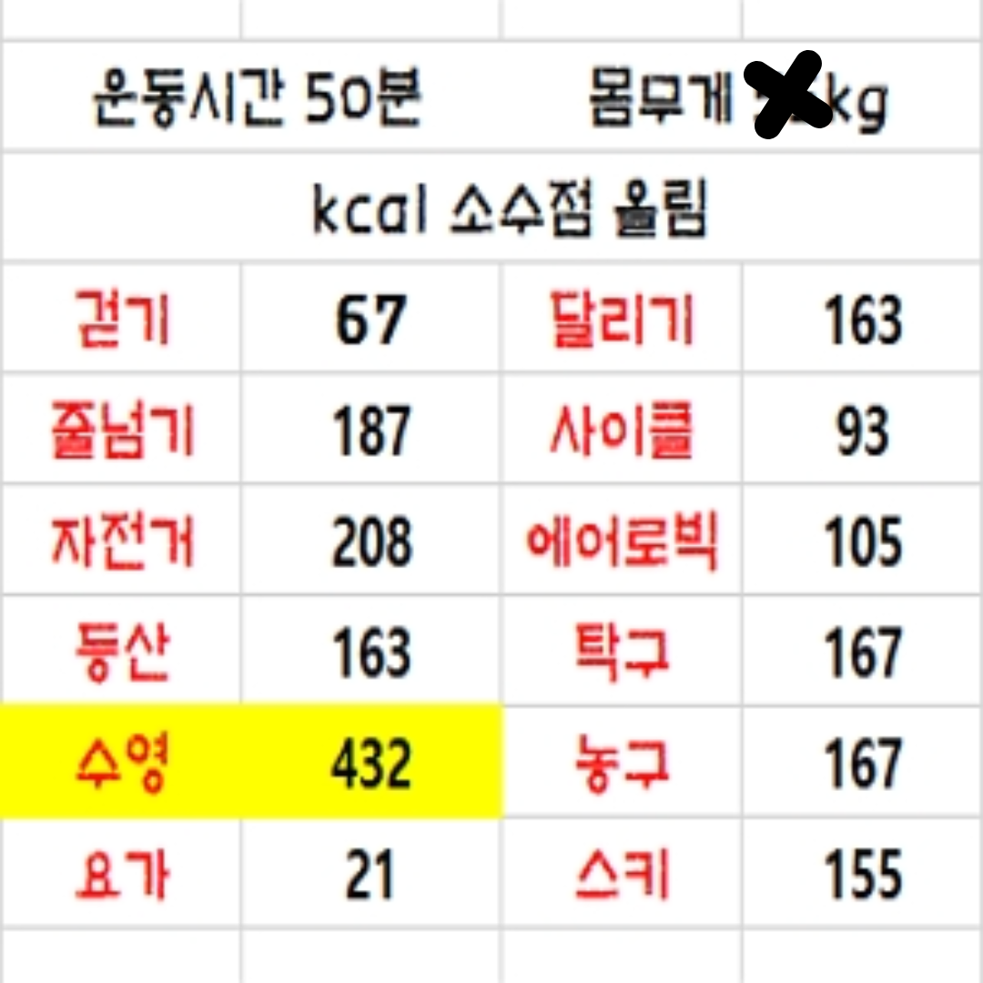  평영자세 수영 다이어트효과 칼로리소모량