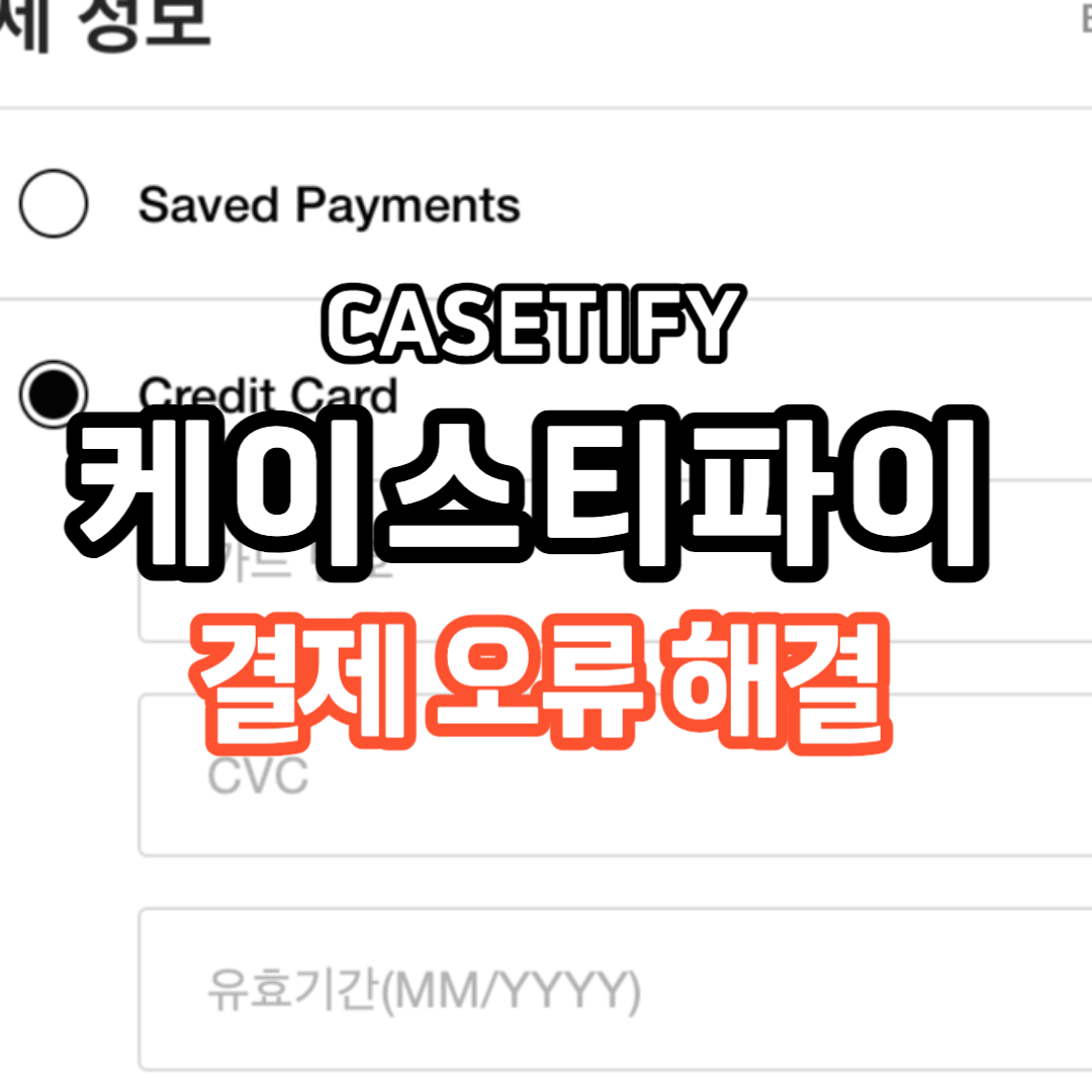  케이스티파이 결제 오류날 때 해결방법 | VISA, MASTER 카드